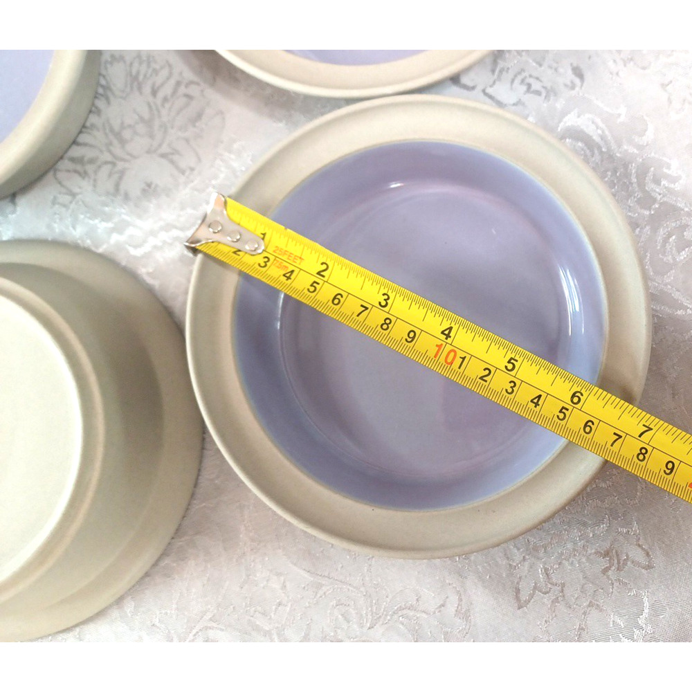 Ethnic Originals 6 Japan Purple Gray Heavy Ceramic Soup Bowls 7" x 2" Set - Picture 5 of 14